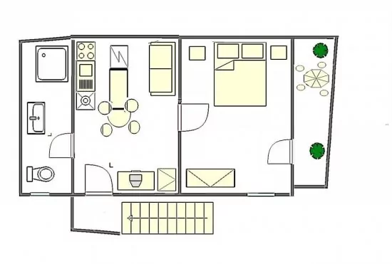 Apartmán Střední Dalmácie - Podgora DA 1909 N3