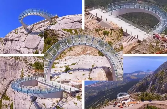 Vyhlídka Skywalk pohoří Biokovo, Makarska.