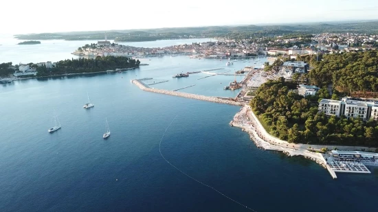 Rovinj letecký pohled.