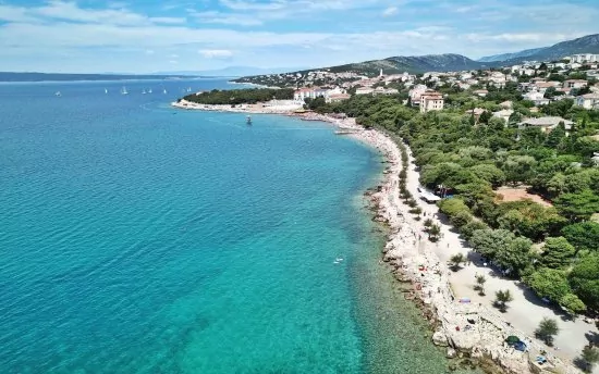 Novi Vinodolski - letecký pohled.