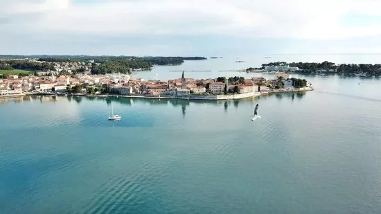 Poreč letecký pohled.