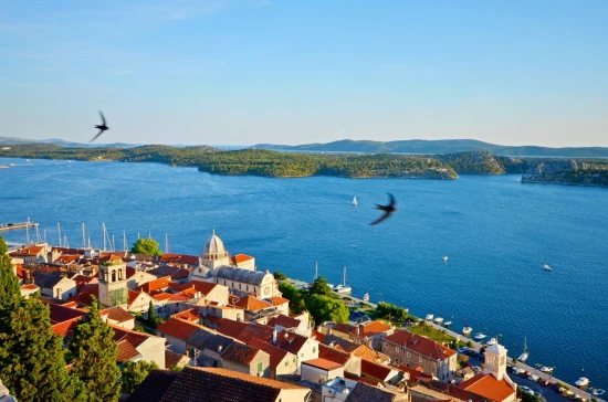 Šibenik - letecký pohled.