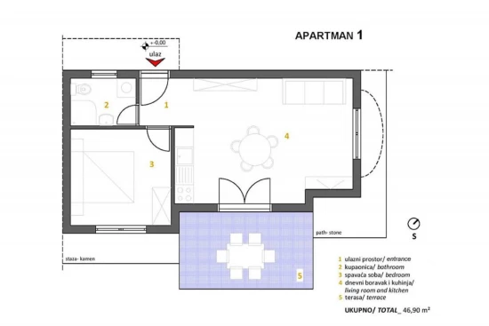 Apartmán Severní Dalmácie - Tribunj (Vodice) DA 9971 N1